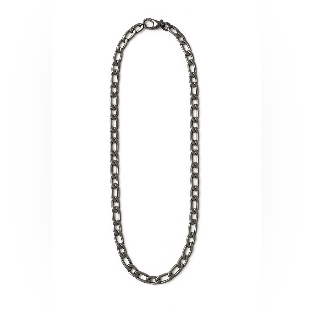 Stainless Steel Figaro Chain Necklace 24”